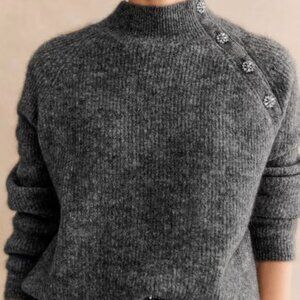 Sezane Trudy Jumper in Mottled Gray S